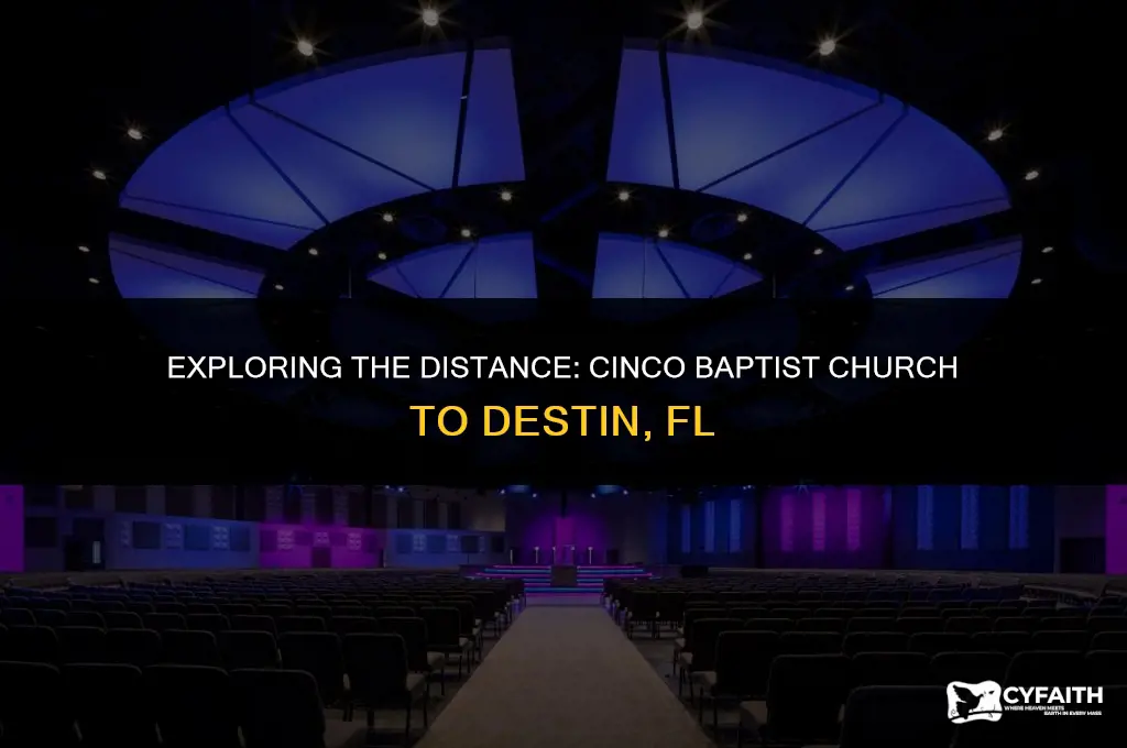 how far is cinco baptist church from destin fl