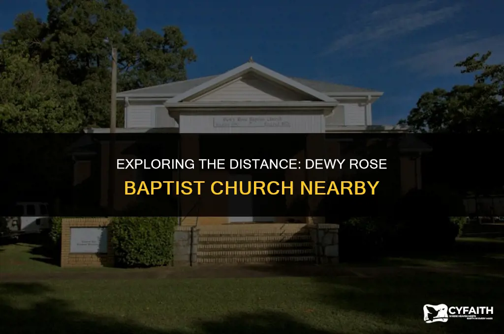 how far is dewy rose baptist from here