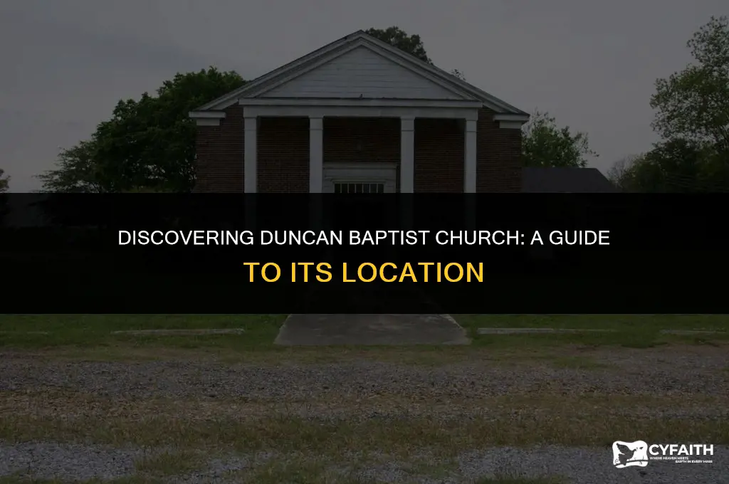 how far is duncan baptist church from me
