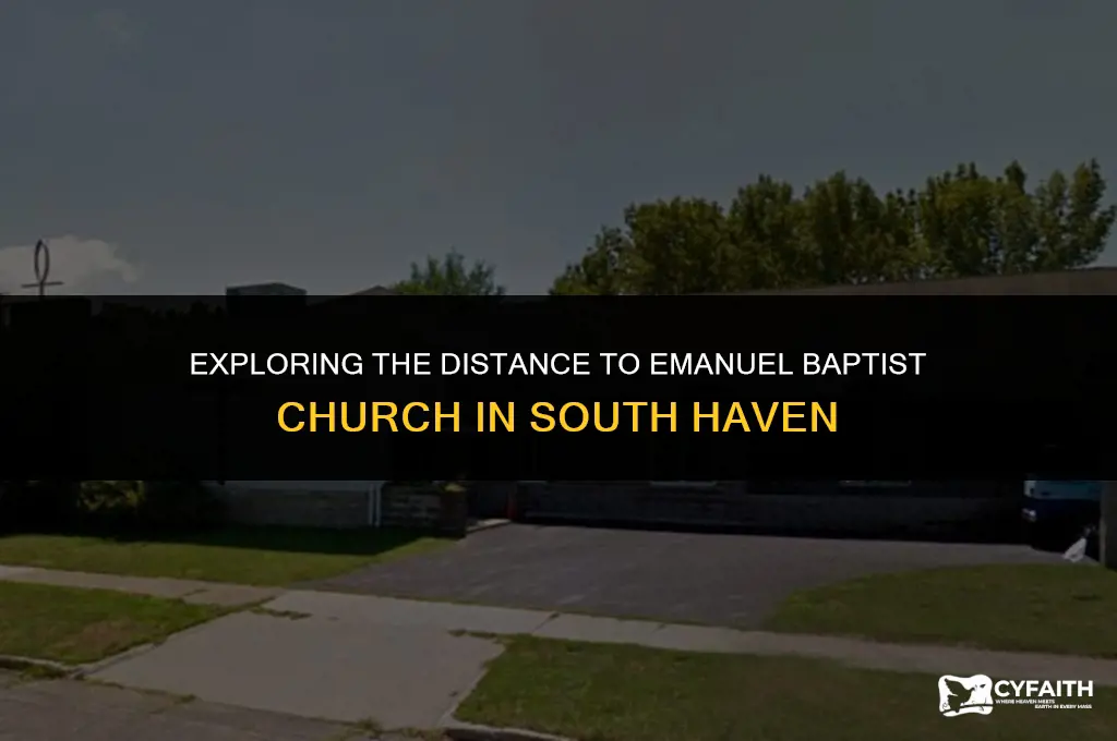 how far is enamuel baptist church south haven