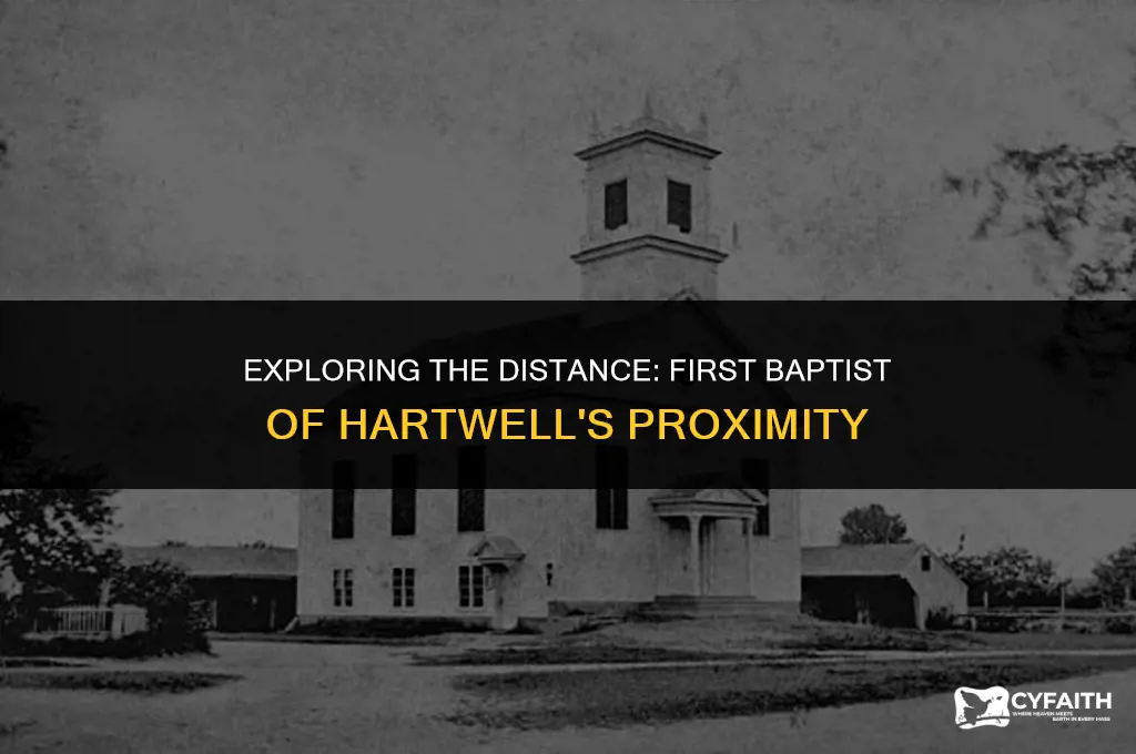 how far is first baptist of hartwell from here