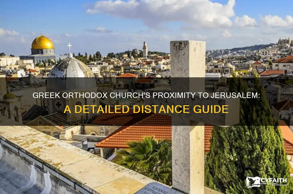 how far is greek orthodox church from jerusalem