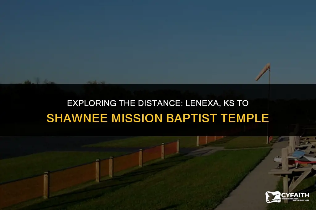 how far is lenexa ks from shawnee mission baptist temple