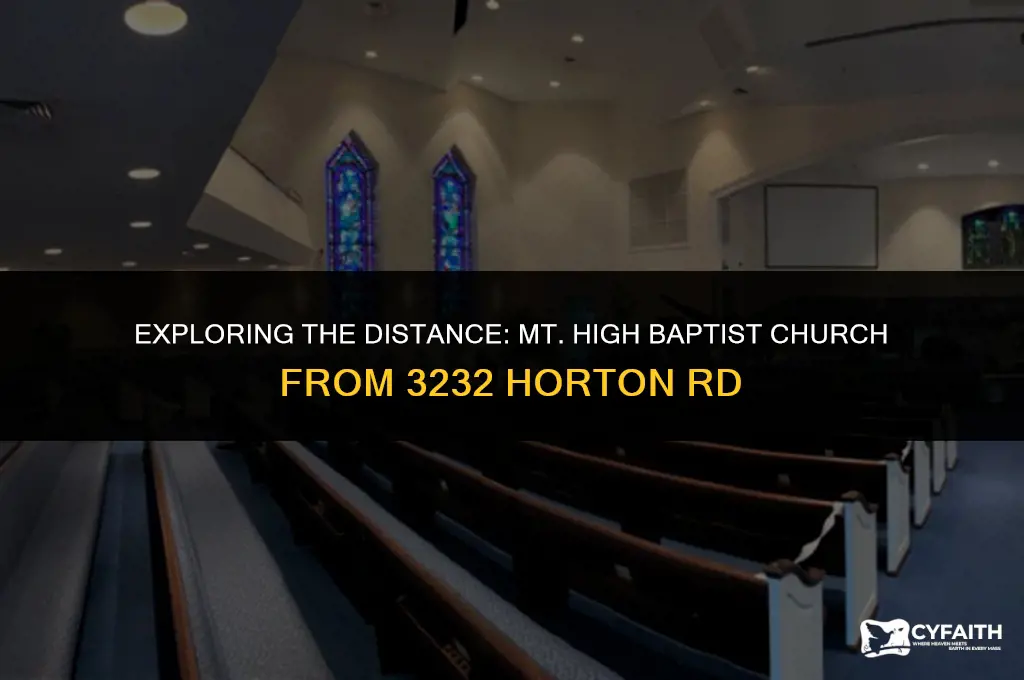 how far is mt high baptist church from 3232 hortonrd