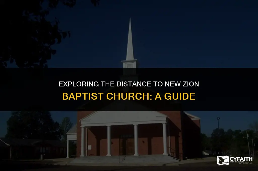 how far is new zion baptist church from my location