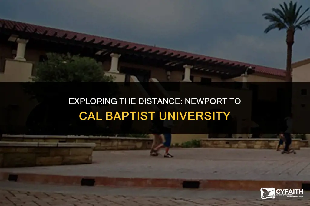 how far is newport from cal baptist university