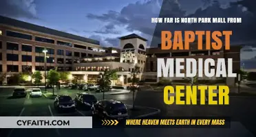 Exploring the Distance: North Park Mall to Baptist Medical Center