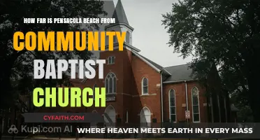 Exploring Pensacola: Distance Between Community Baptist Church and the Beach