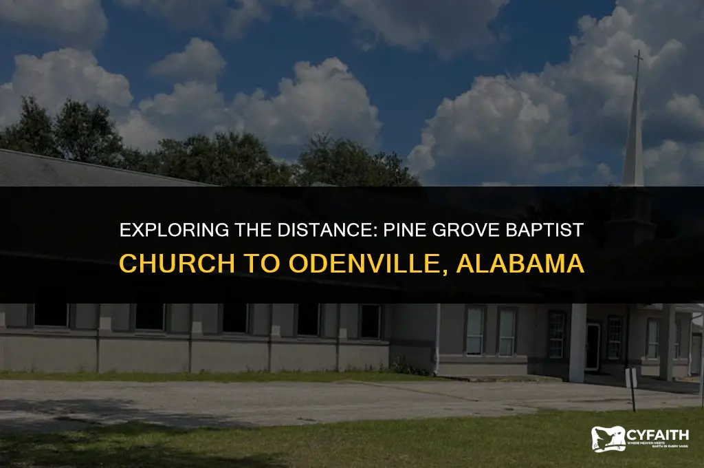 how far is pine grove baptist church from odenville alabama