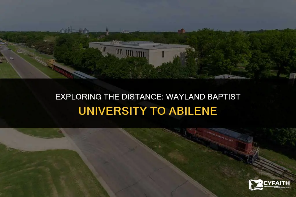 how far is wayland baptist university from abilene