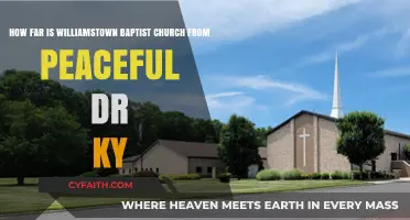 Exploring the Distance: Williamstown Baptist Church to Peaceful Dr, KY