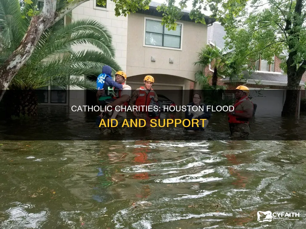 how is catholic charities involved in houston flood