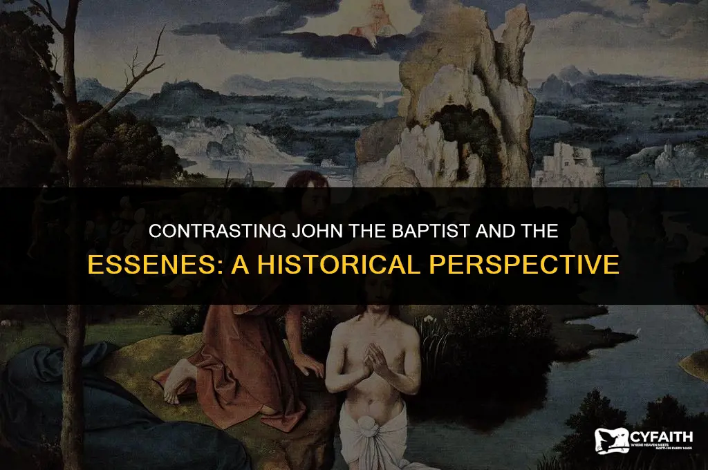 how is john the baptist different from the essenes