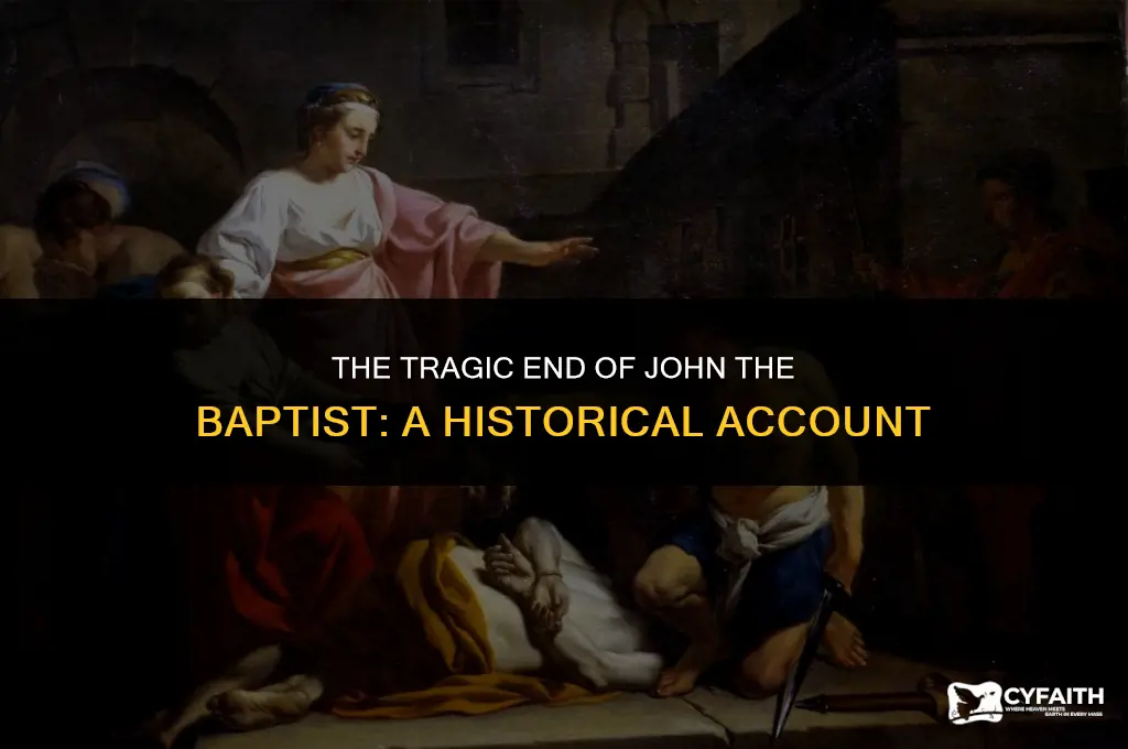 how john the baptist met his death