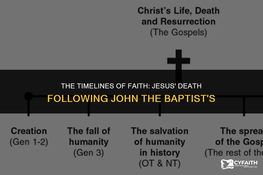how long after john the baptist death did jesus die