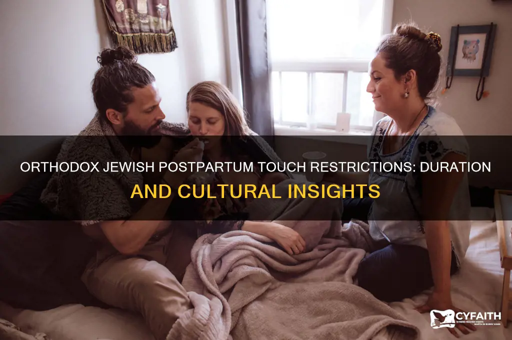 how long can orthodox jews not touch after birth