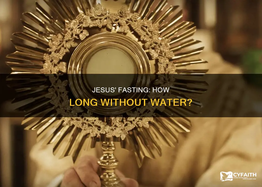 how long did jesus go without water catholic