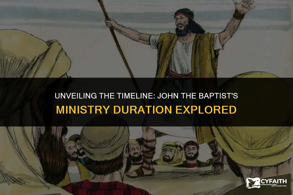 how long did john baptist minister