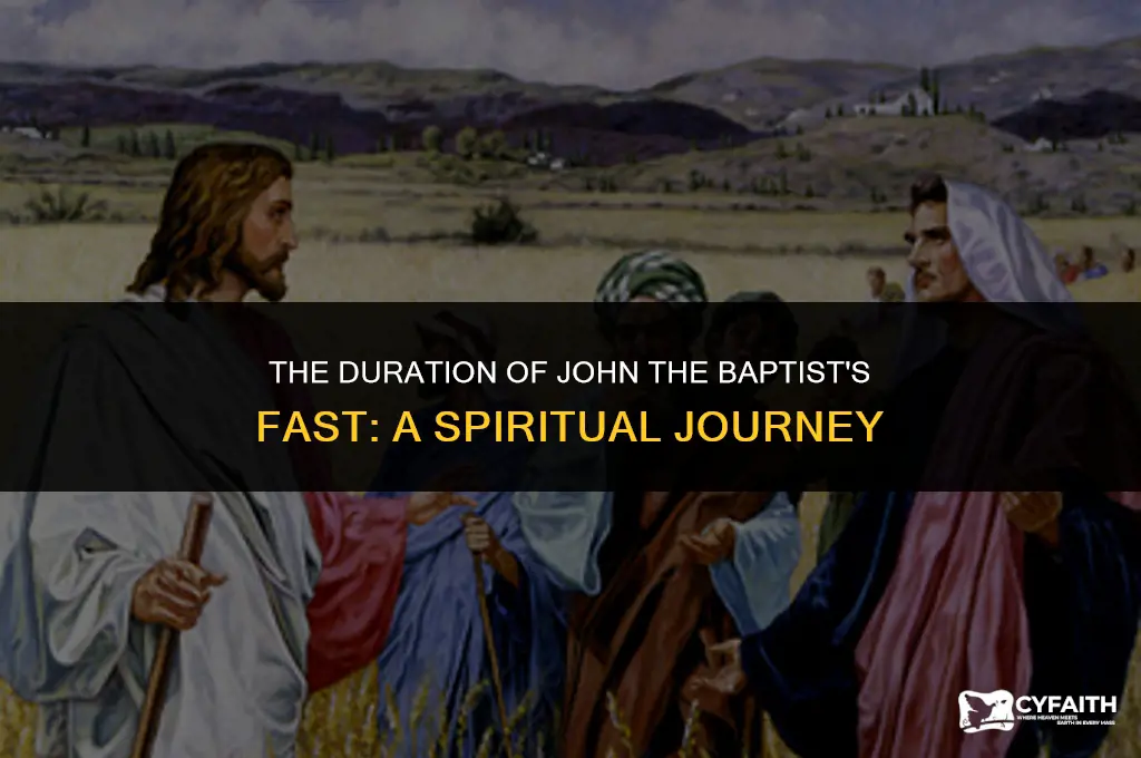 how long did john the baptist fast