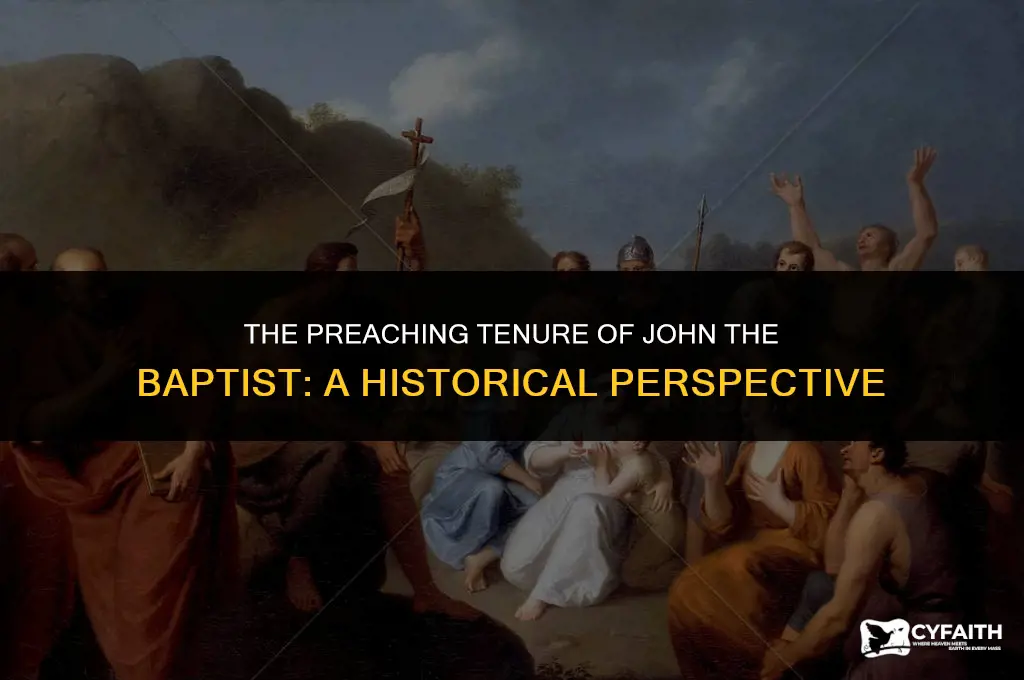 how long did john the baptist preach befor christ