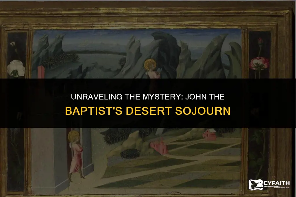 how long did john the baptist spend in the desert