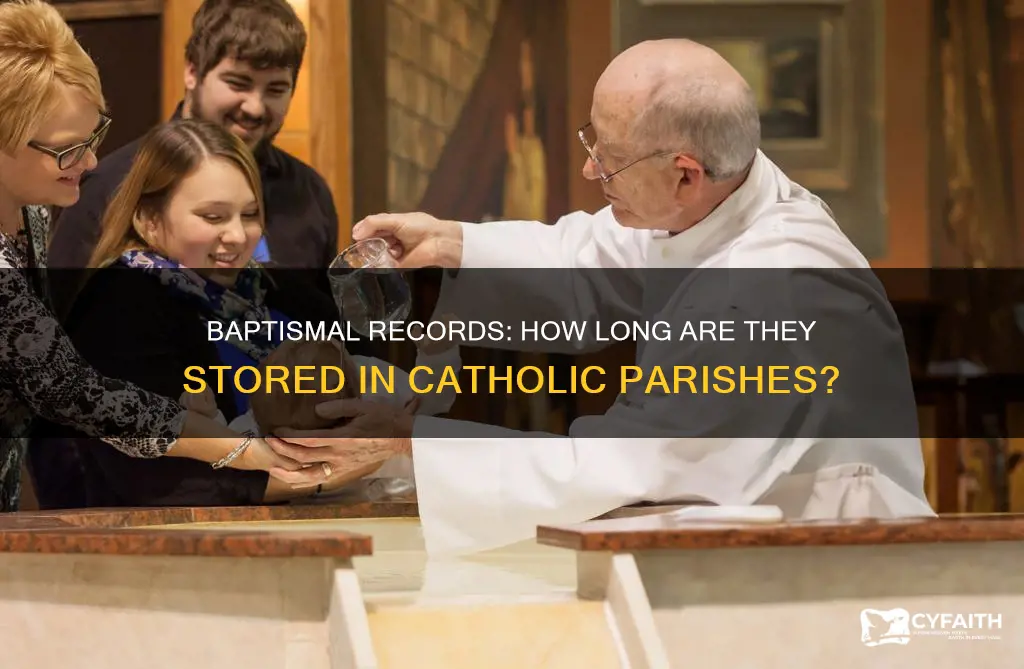 how long do catholic parishes keep baptismal records