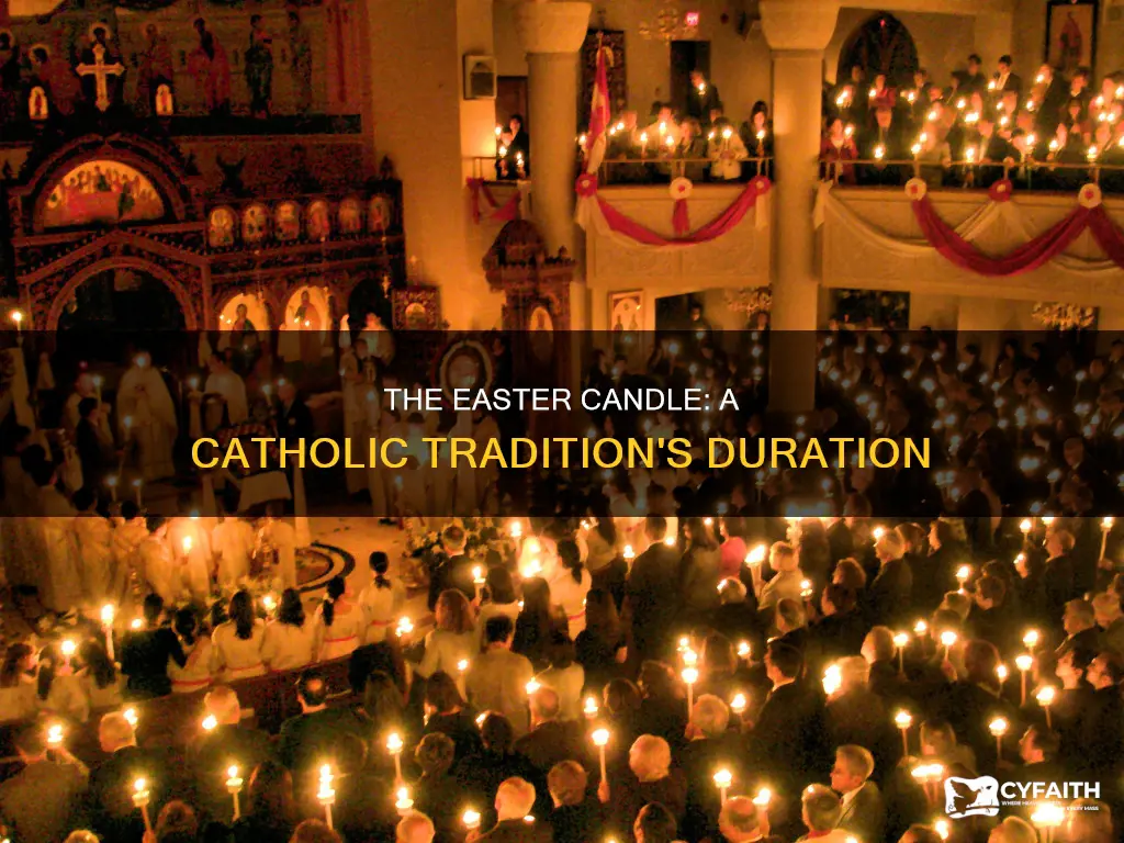 how long do catholics light the easter candle