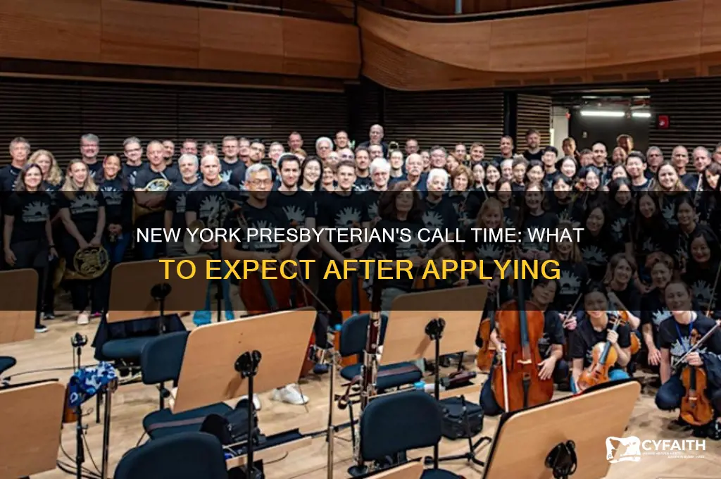 how long do new york presbyterian takes to call for
