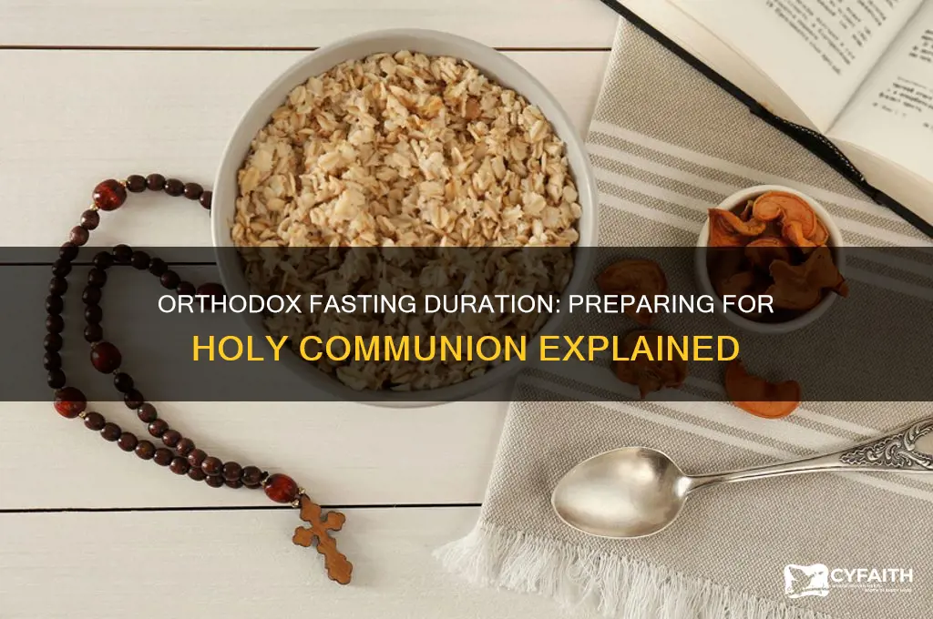 how long do orthodox fast before communion