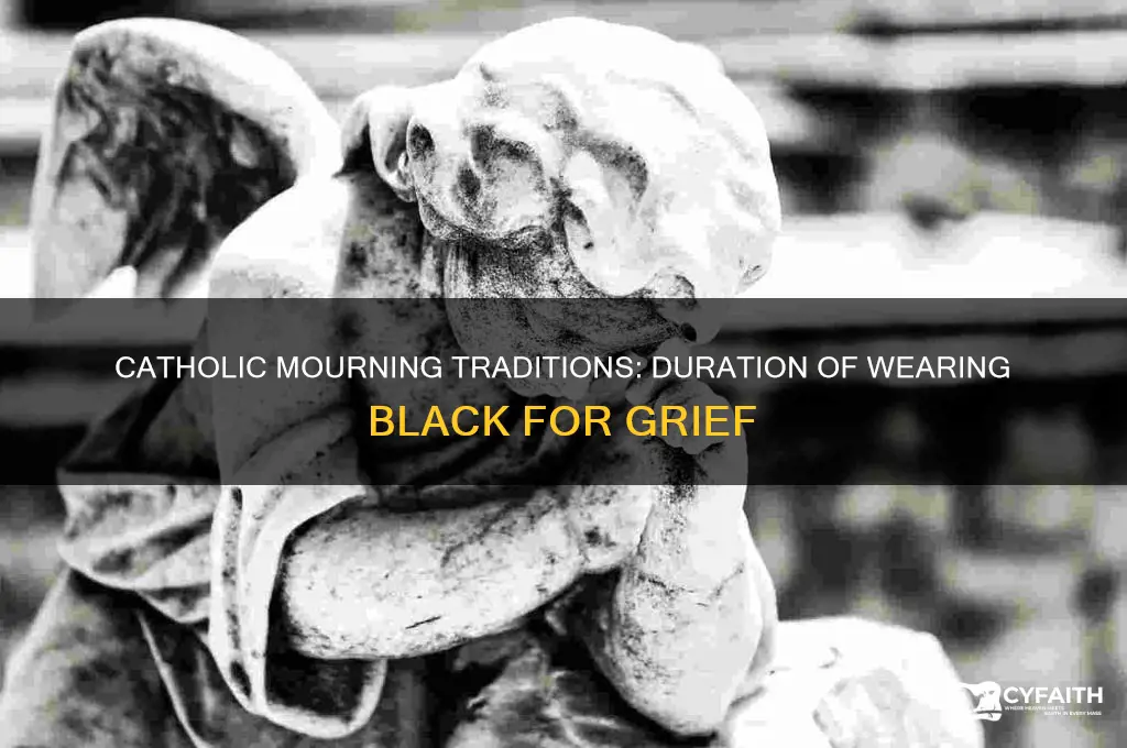 how long do you wear black for mourning catholic