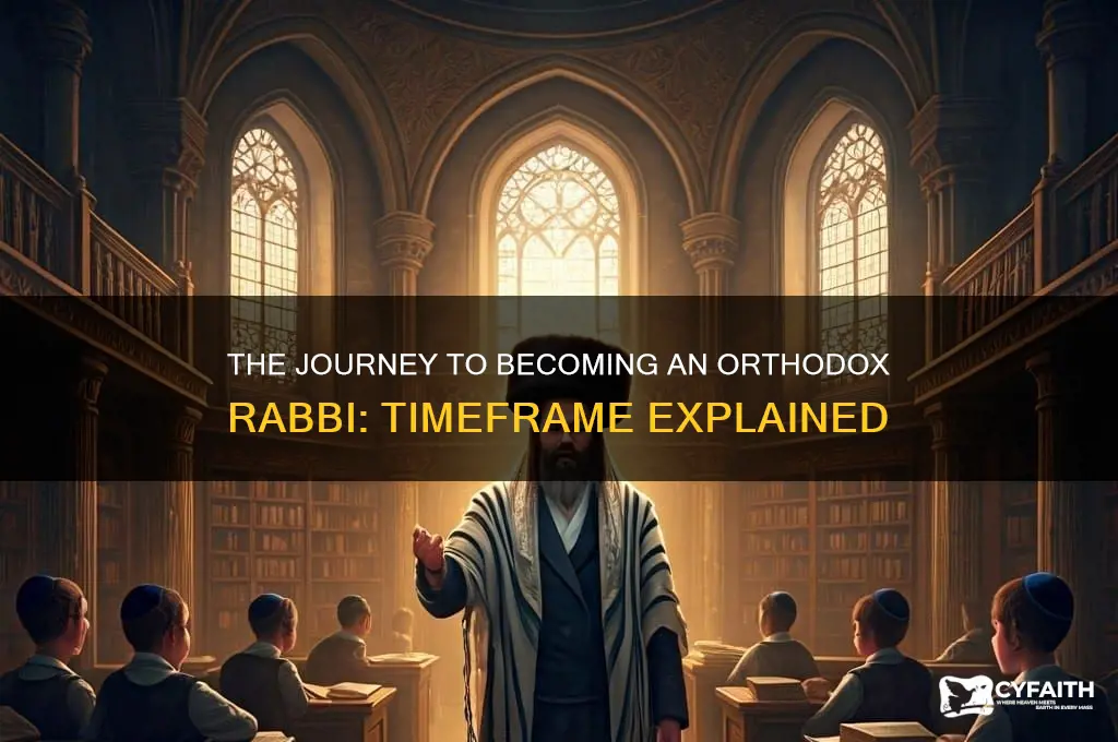 how long does it take to become an orthodox rabbi
