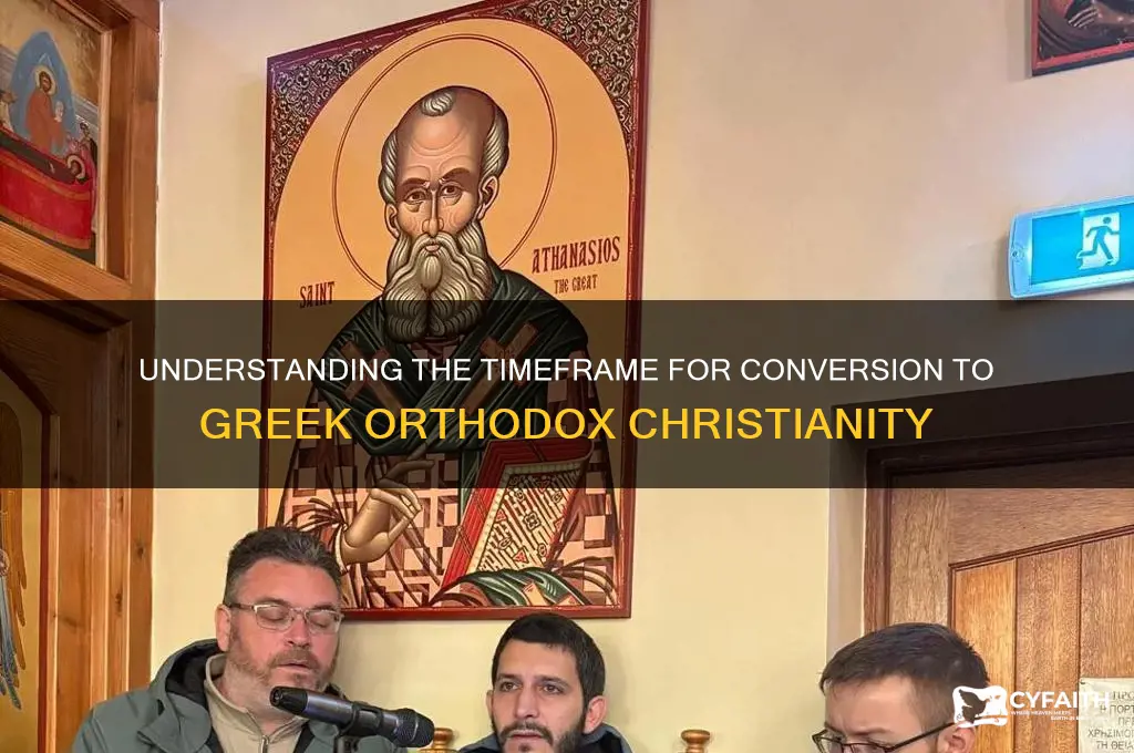 how long does it take to convert to greek orthodox