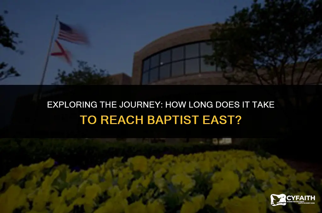 how long does it take to get to baptist east