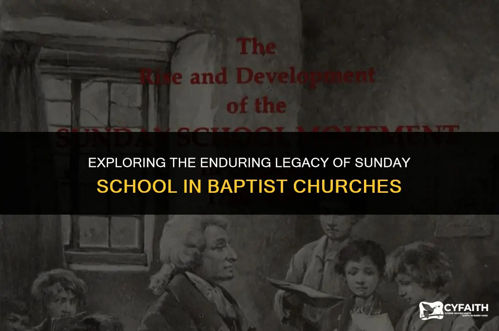 how long has sunday school been in the baptist church
