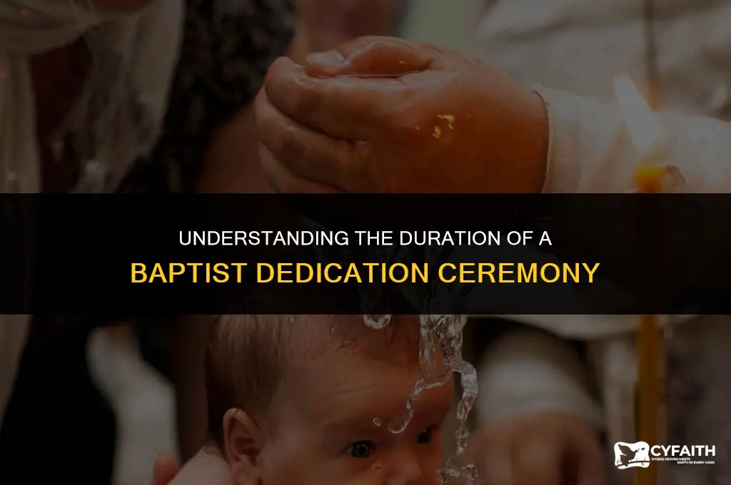 how long is a baptist dedication