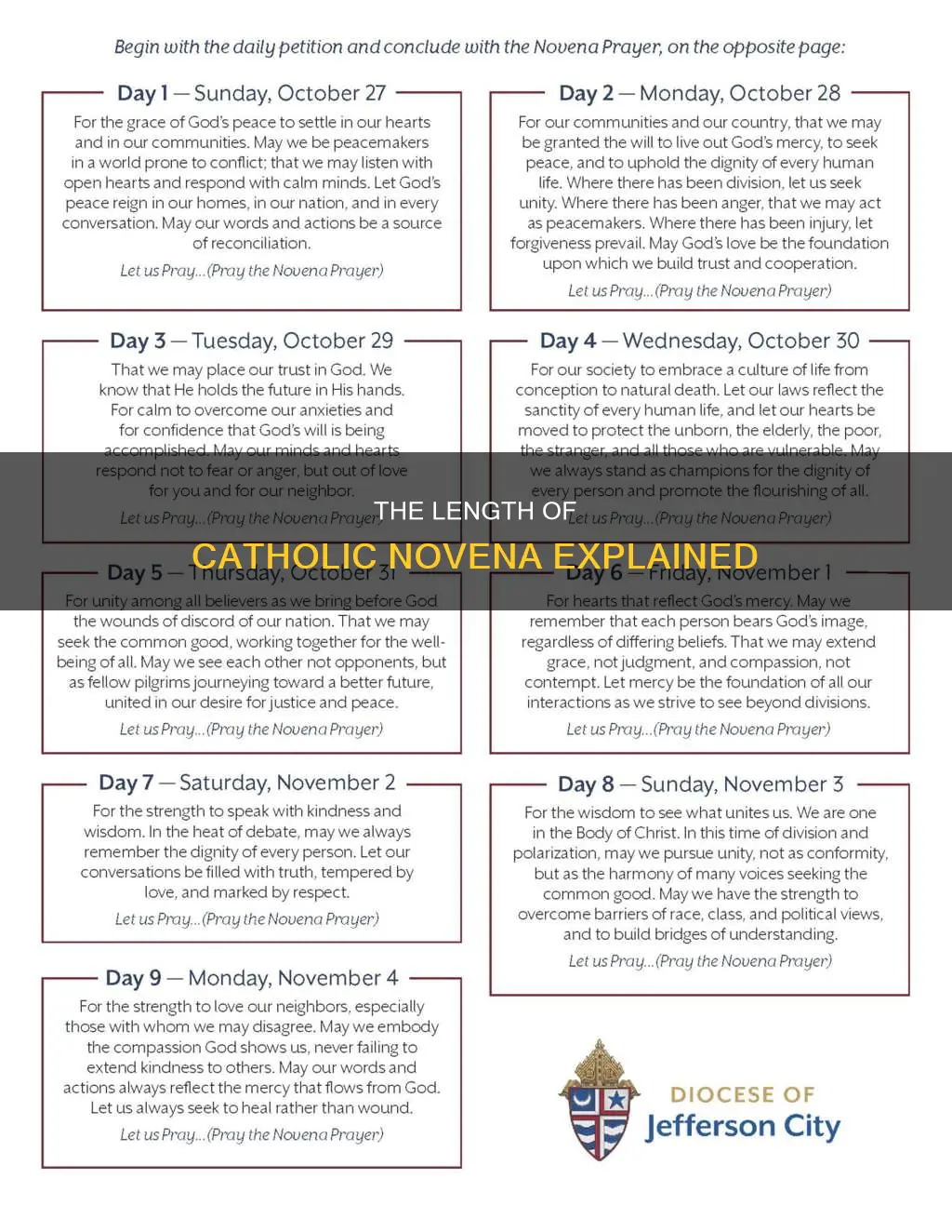 how long is a catholic novena