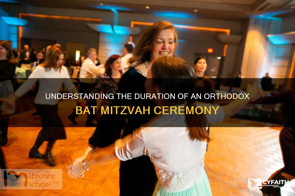 how long is an orthodox bat mitzvah