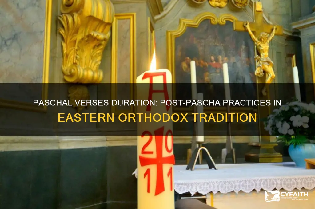how long will paschal verses last after pascha eastern orthodox