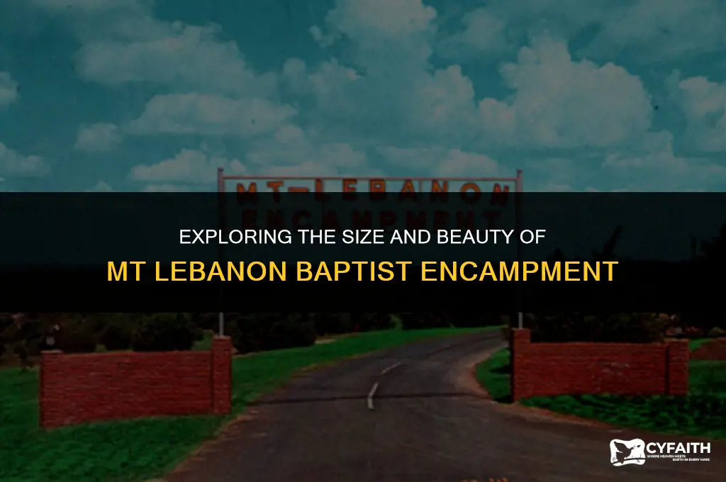 how many acres is mt lebanon baptist encampment
