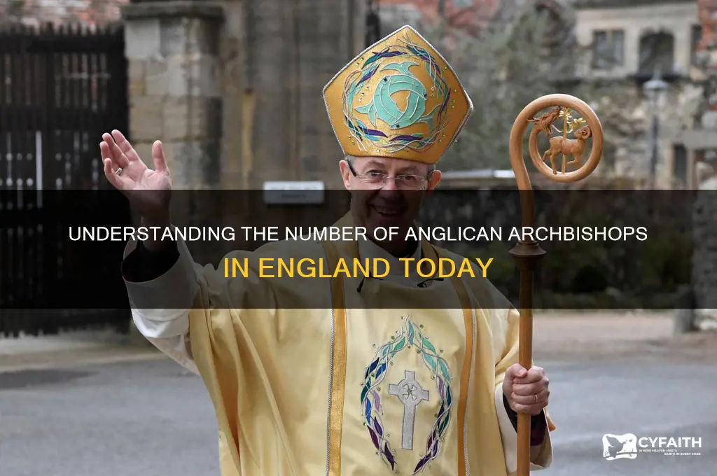 how many anglican archbishops are there in england