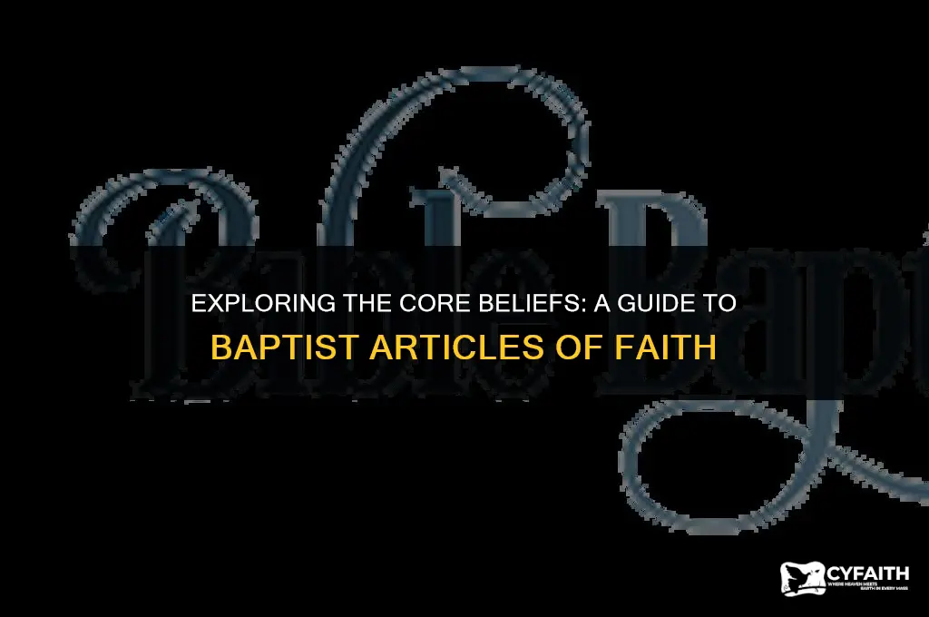 how many baptist articles of faith are there
