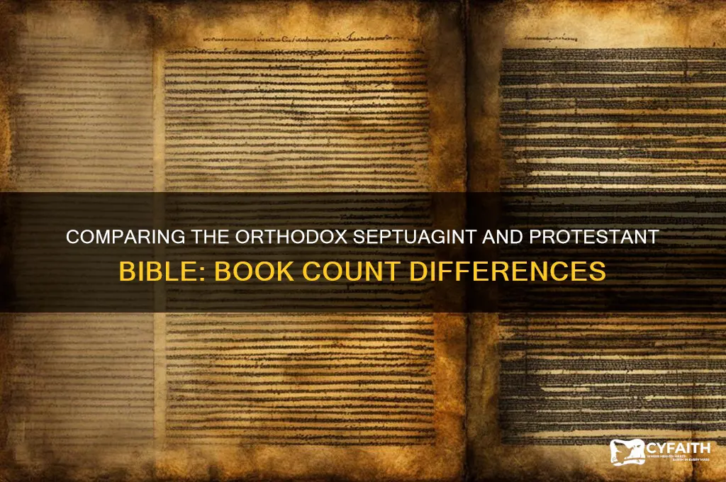 how many books in the orthodox septuagint vs protestant bible