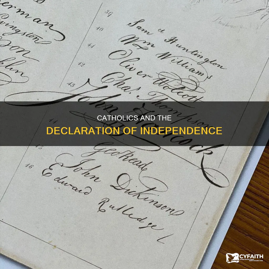 how many catholics signed the declaration of independence