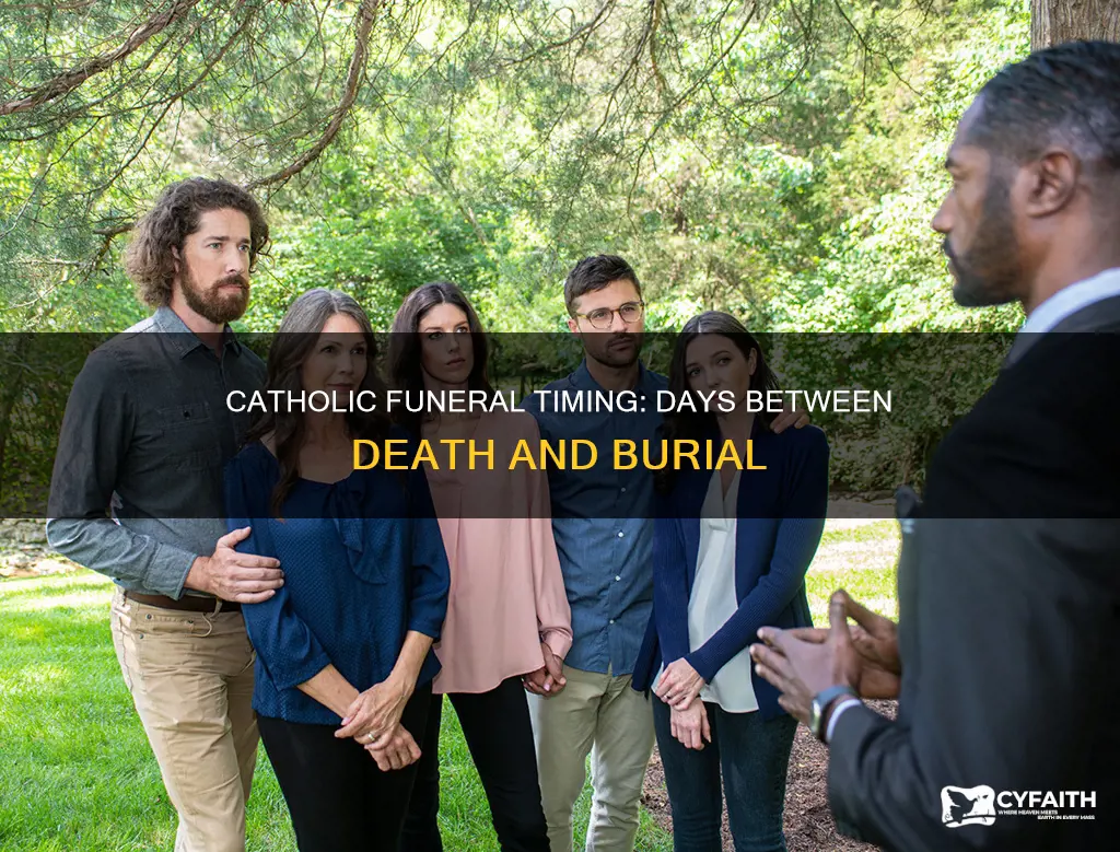 how many days between death and funeral catholic