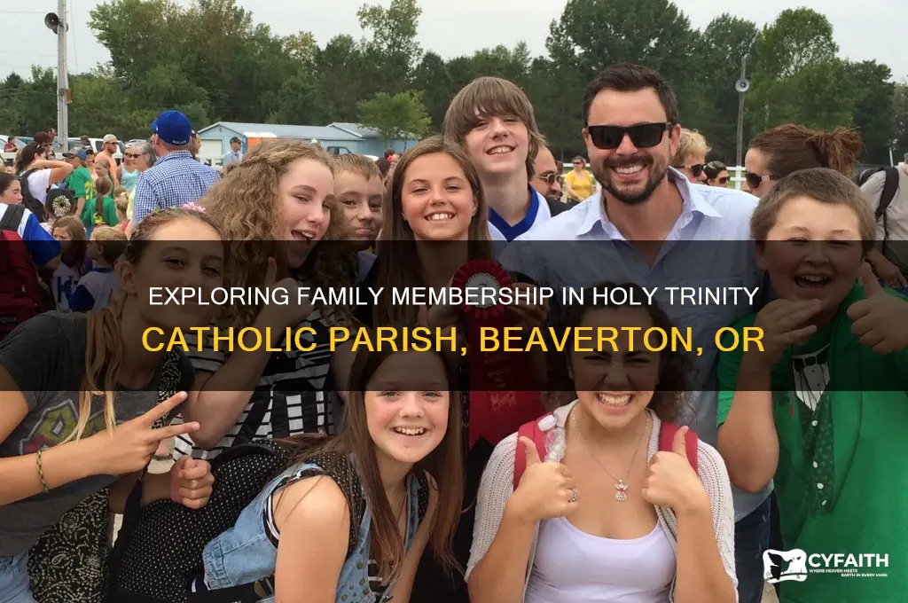 how many families in holy trinity catholic parish beaverton or