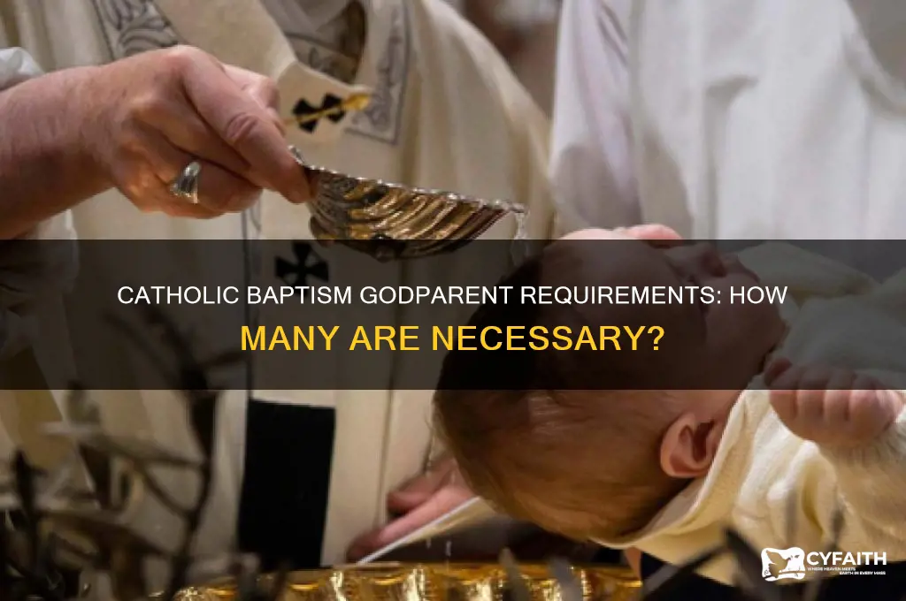 how many godparents are needed for a catholic baptism