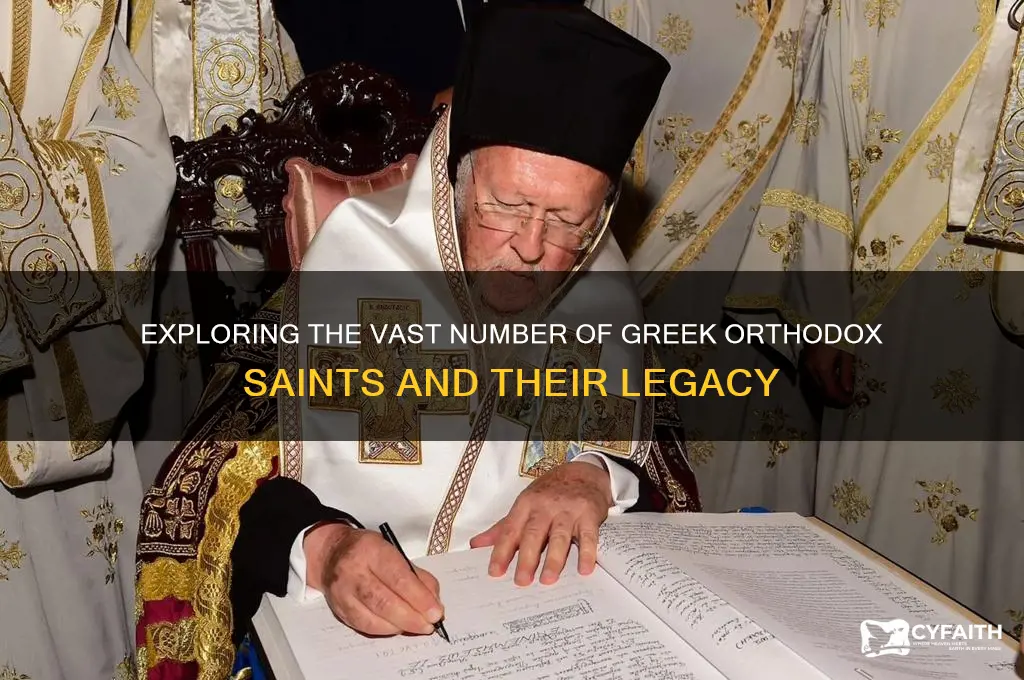 how many greek orthodox saints are there