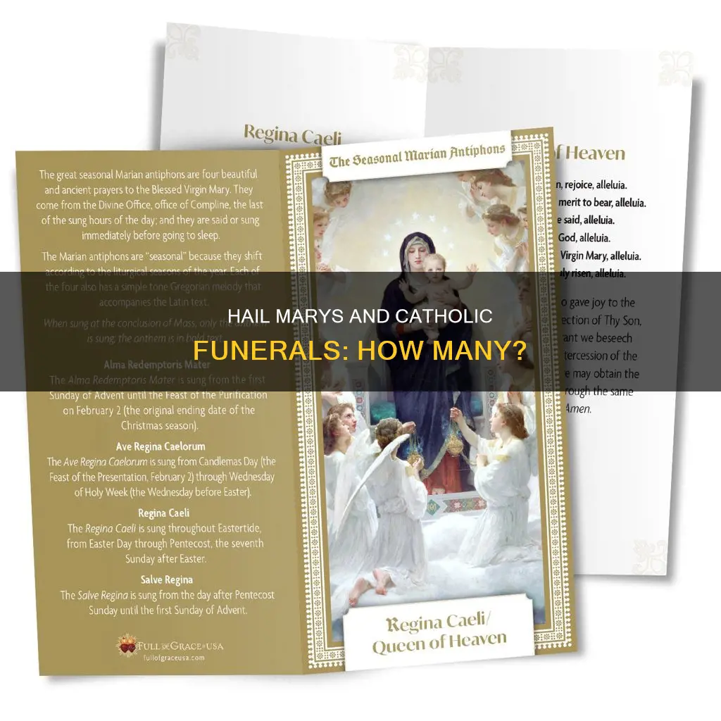 how many hail marys in a catholic funeral