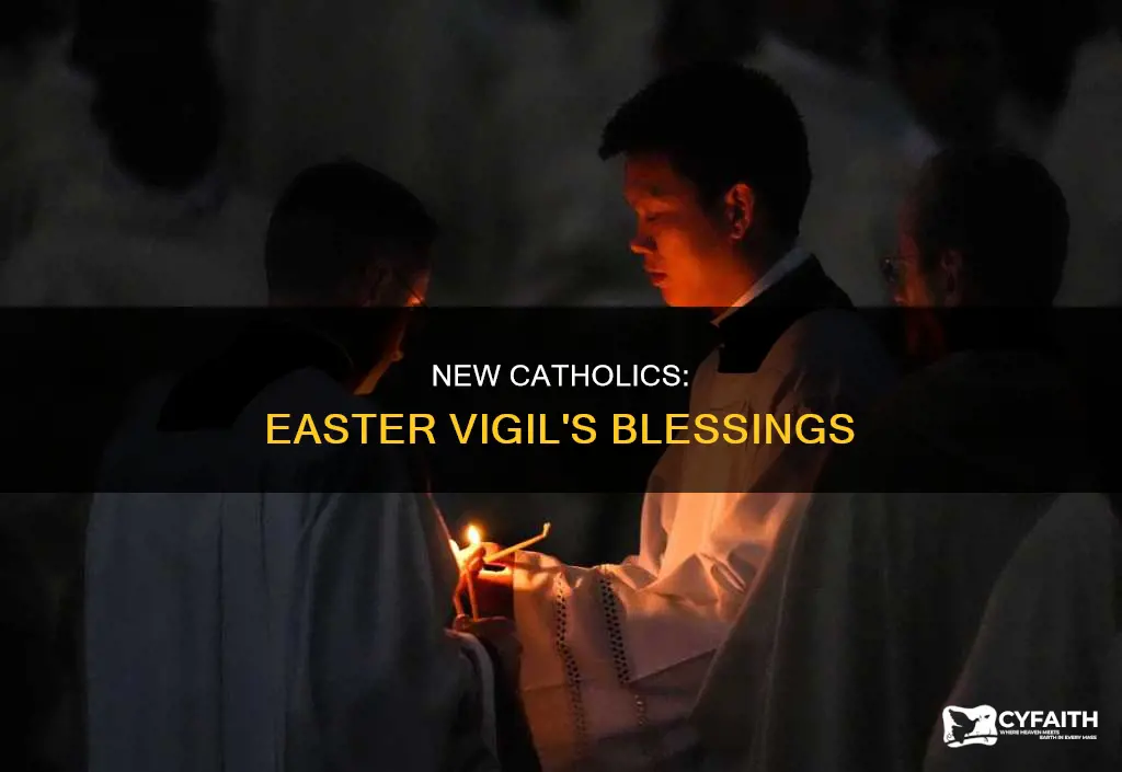 how many new catholics at the easter vigil