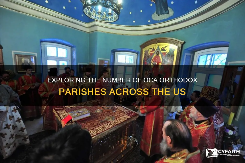 how many oca orthodox parishes in the us